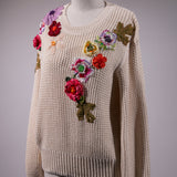 Sweater Tejido Flores Crochet