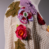 Sweater Tejido Flores Crochet