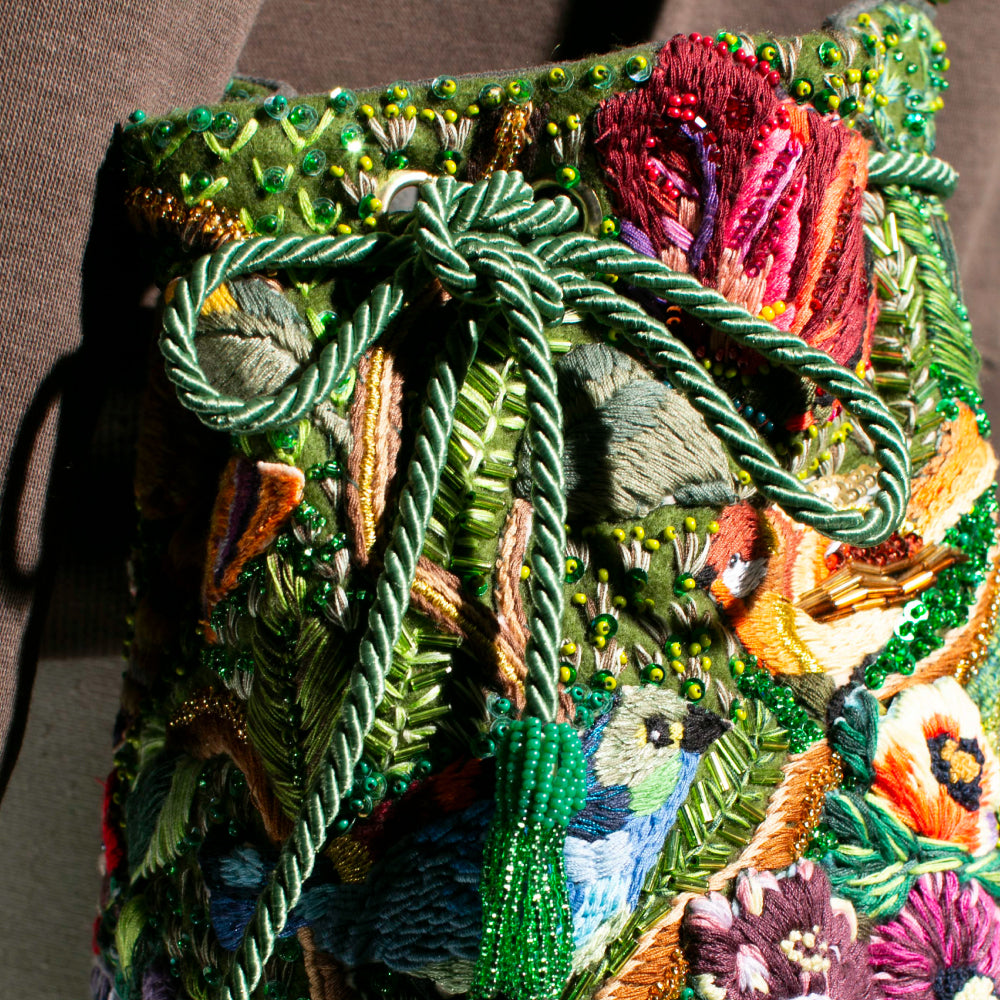 Mochila Pájaros Verde