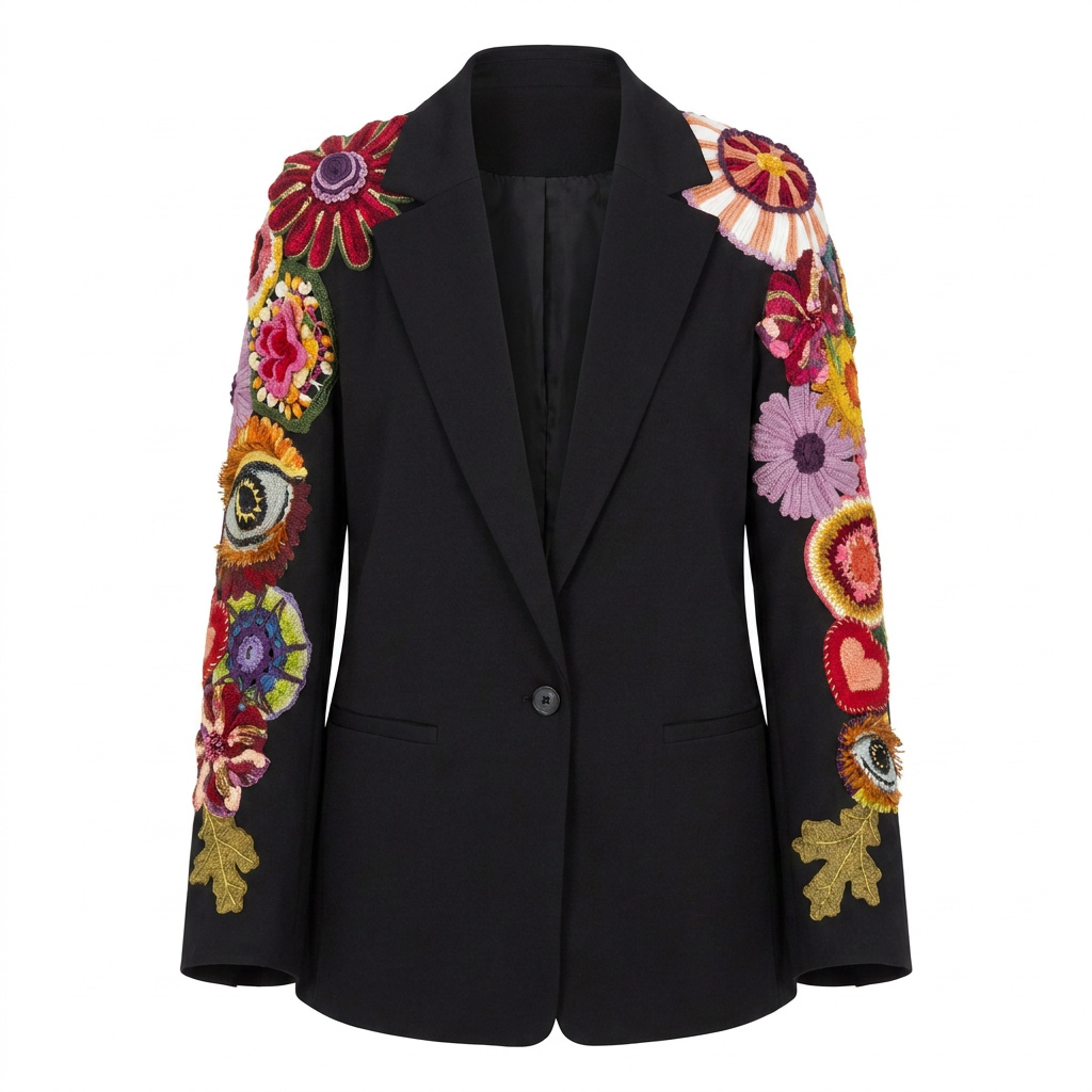 Black Blazer Flowers Garden 